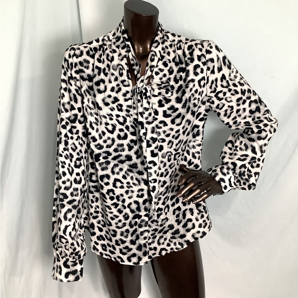 Express Portofino Leopard Print Blouse - small